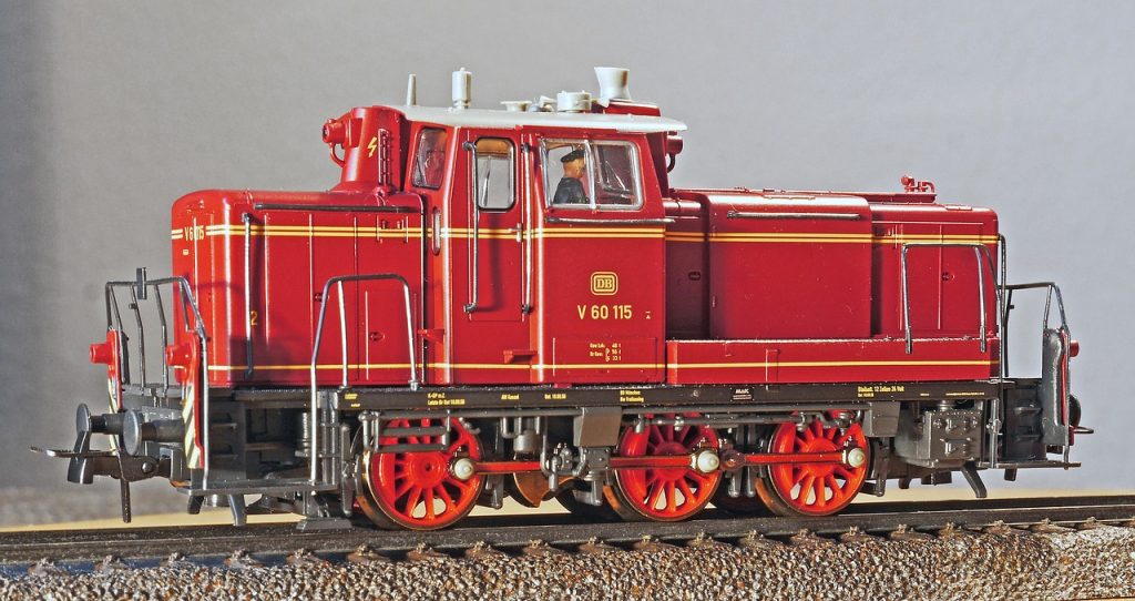oferta locomotora modelismo ferroviario diesel roja